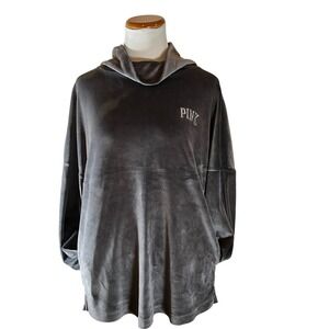 PINK Victoria's Secret Velour Sweatshirt Tunic Grey Oversized Women XS